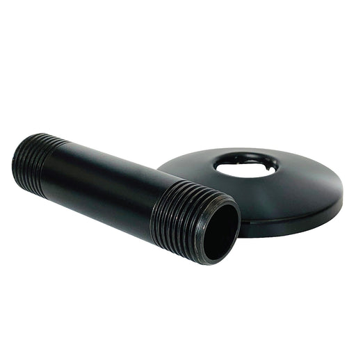 Utility-Sink.com 3 in. Shower Arm for Ceiling-Mounted Rainfall Showerhead (Black Finish) - Main Product Image