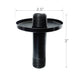Utility-Sink.com 3 in. Shower Arm for Ceiling-Mounted Rainfall Showerhead (Black Finish) - Alternate View