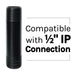 Utility-Sink.com 3 in. Shower Arm for Ceiling-Mounted Rainfall Showerhead (Black Finish) - Detail View 2