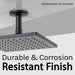 Utility-Sink.com 3 in. Shower Arm for Ceiling-Mounted Rainfall Showerhead (Black Finish) - Product Image 5