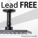 Utility-Sink.com 3 in. Shower Arm for Ceiling-Mounted Rainfall Showerhead (Black Finish) - Detail View 3