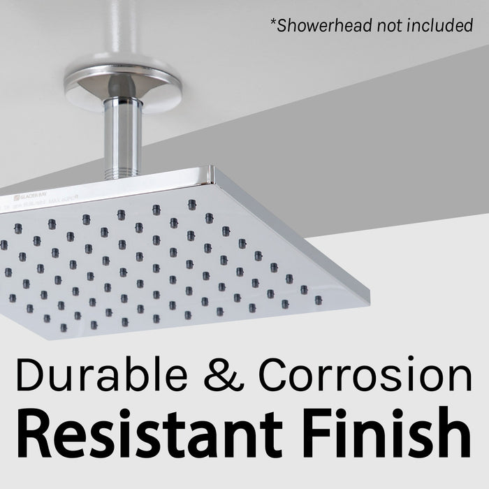 Utility-Sink.com 3 in. Shower Arm for Ceiling-Mounted Rainfall Showerhead (Chrome Finish) - Product Image 5