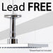 Utility-Sink.com 3 in. Shower Arm for Ceiling-Mounted Rainfall Showerhead (Chrome Finish) - Detail View 3