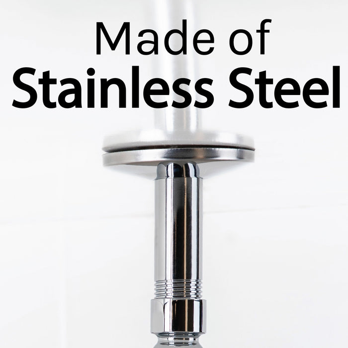 Utility-Sink.com 3 in. Shower Arm for Ceiling-Mounted Rainfall Showerhead (Chrome Finish) - Product Image 6
