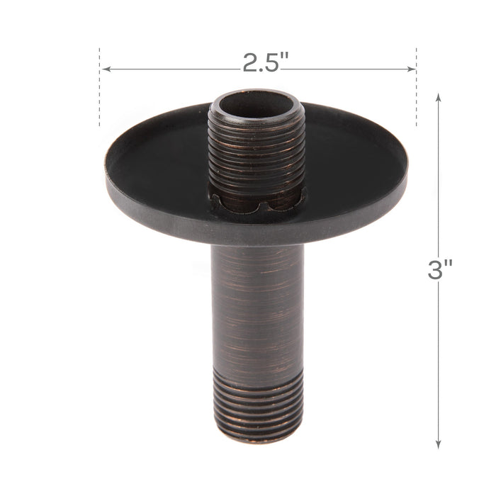 Utility-Sink.com 3 in. Shower Arm for Ceiling-Mounted Rainfall Showerhead (Oil-Rubbed Bronze Finish) - Alternate View