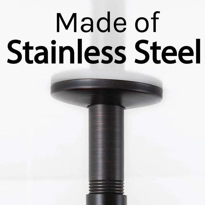Utility-Sink.com 3 in. Shower Arm for Ceiling-Mounted Rainfall Showerhead (Oil-Rubbed Bronze Finish) - Product Image 6