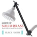 Utility-Sink.com 10 in. Solid Brass Shower Head Extension Arm (Black Finish) - Detail View 3