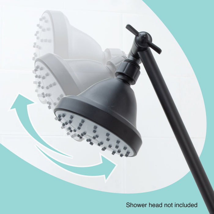 Utility-Sink.com 10 in. Solid Brass Shower Head Extension Arm (Black Finish) - Product Image 9