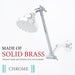 Utility-Sink.com 10 in. Solid Brass Shower Head Extension Arm (Chrome Finish) - Detail View 3