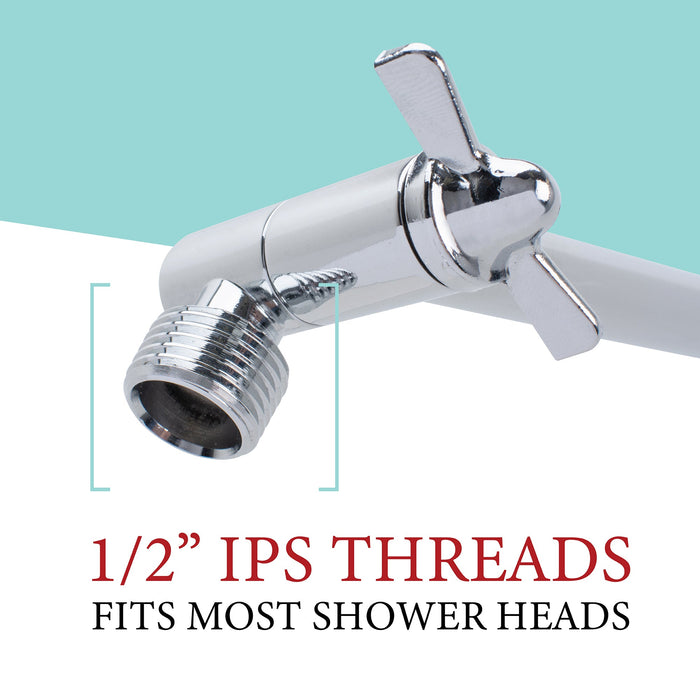 Utility-Sink.com 10 in. Solid Brass Shower Head Extension Arm (Chrome Finish) - Product Image 5