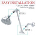 Utility-Sink.com 10 in. Solid Brass Shower Head Extension Arm (Chrome Finish) - Detail View 2
