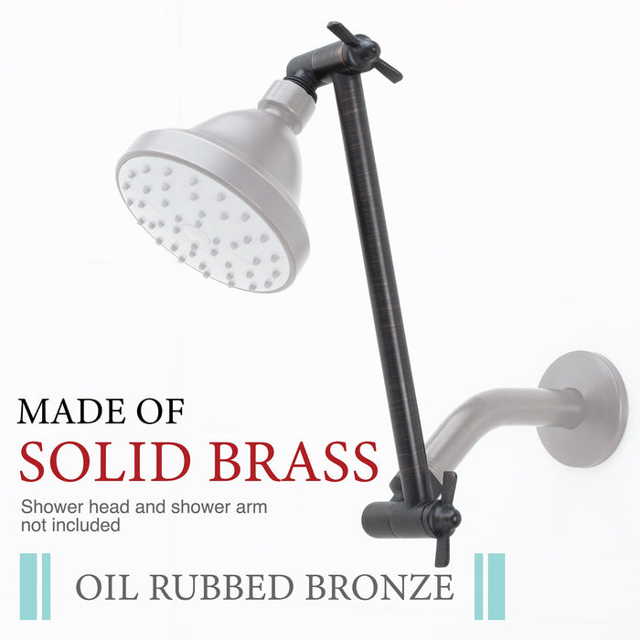Utility-Sink.com 10 in. Solid Brass Shower Head Extension Arm (Oil-Rubbed Bronze Finish) - Detail View 3