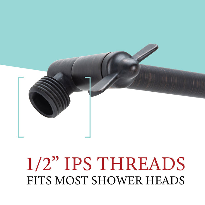 Utility-Sink.com 10 in. Solid Brass Shower Head Extension Arm (Oil-Rubbed Bronze Finish) - Product Image 5