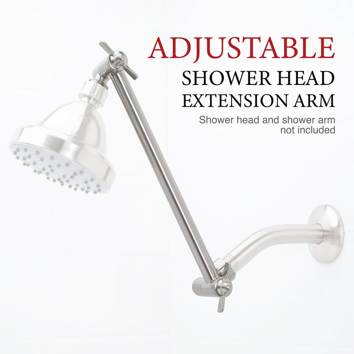 Utility-Sink.com 10 in. Solid Brass Shower Head Extension Arm (Stainless Steel Finish) - Product Image 6