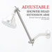 Utility-Sink.com 10 in. Solid Brass Shower Head Extension Arm (Stainless Steel Finish) - Product Image 6