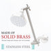 Utility-Sink.com 10 in. Solid Brass Shower Head Extension Arm (Stainless Steel Finish) - Detail View 3