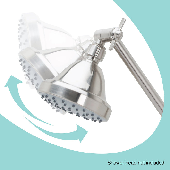 Utility-Sink.com 10 in. Solid Brass Shower Head Extension Arm (Stainless Steel Finish) - Product Image 9