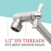 Utility-Sink.com 10 in. Solid Brass Shower Head Extension Arm (Stainless Steel Finish) - Product Image 5