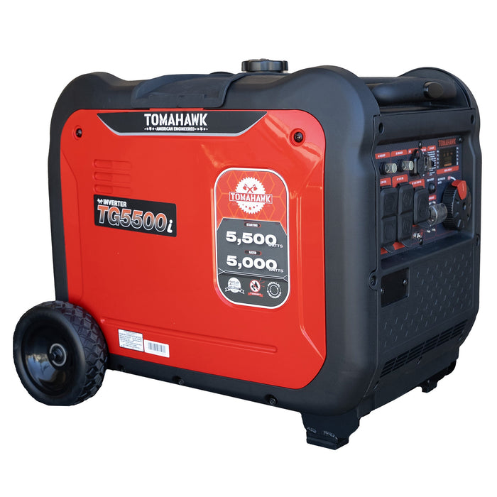 Tomahawk Power 5500 Watt Inverter Generator Super Quiet Portable Gas Power Professional Use - Main Product Image