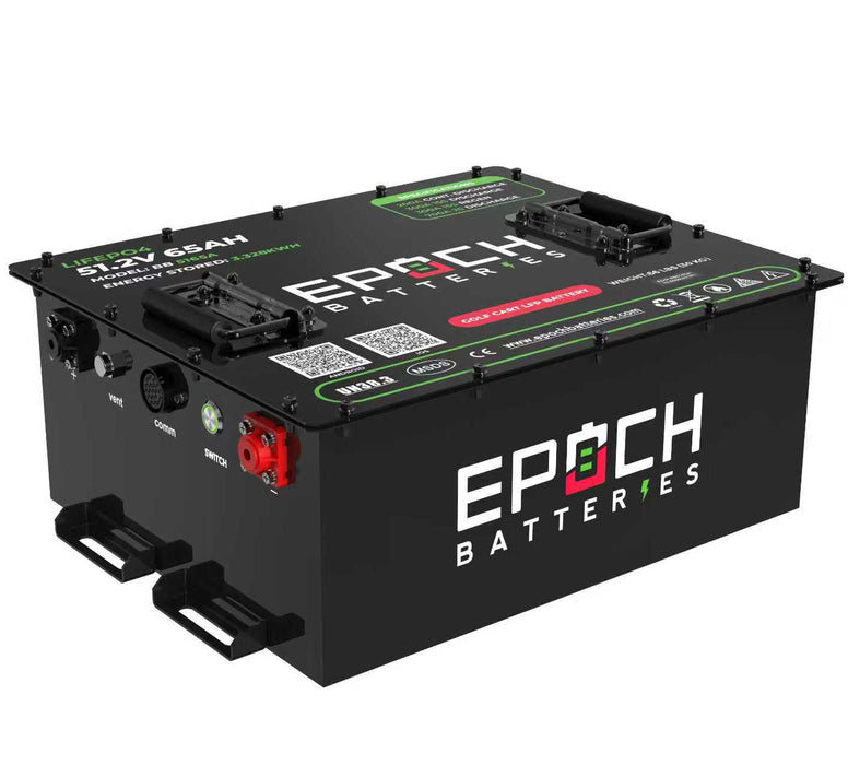 Epoch 48V 65Ah LiMax Series golf cart kit — battery management system connection detail