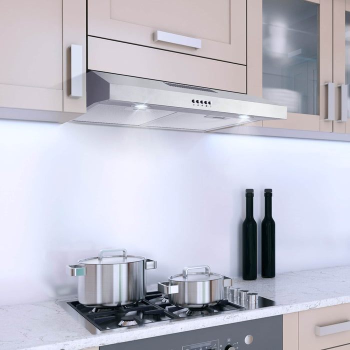 Cosmo 30-Inch Under Cabinet Range Hood in Stainless Steel (COS-5U30) Cosmo