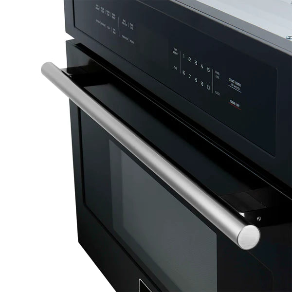 Forno Oliena Espresso 30-Inch 1.6 Cu.ft Compact Oven in Black with Stainless Steel Handle FMWDR3093-30BLK FORNO