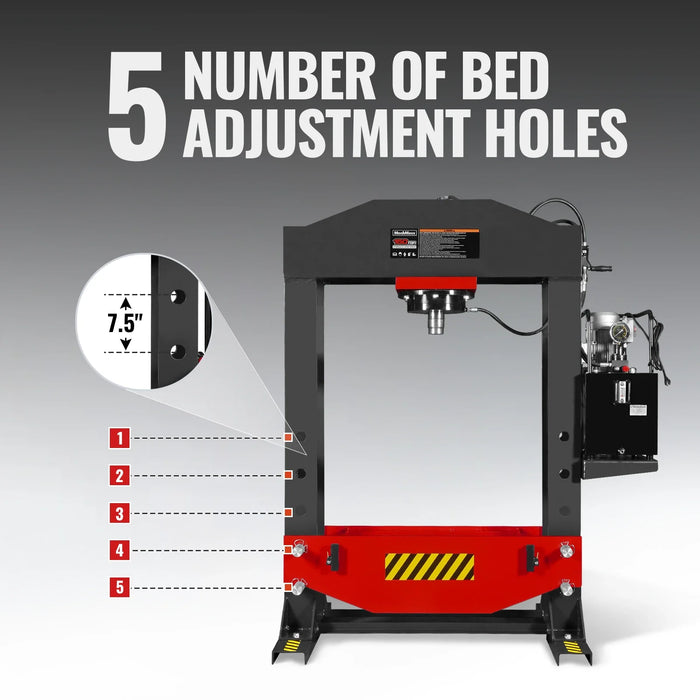 150 Ton H-Frame Electric Hydraulic Shop Press with Double-Acting Cylin — lifestyle view