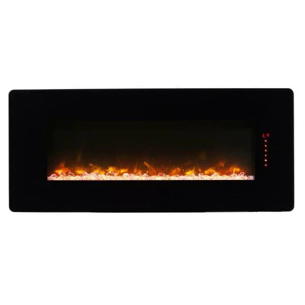 Winslow 42-Inch Wall-Mount/Tabletop Linear Electric Fireplace in Black (SWM4220) - detail close-up