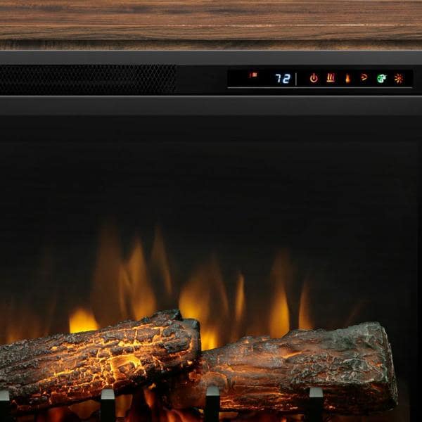 Dimplex Arlo 60-Inch Media Console in Walnut with 26-Inch Electric Fireplace with Logs (GDS26L8-1918TW) Dimplex
