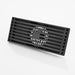 8 Inch Shower Linear Matte black Drain Rectangular Floor Drain with Accessories Square Hole Pattern Cover Grate Removable Matte Black Brass - back view