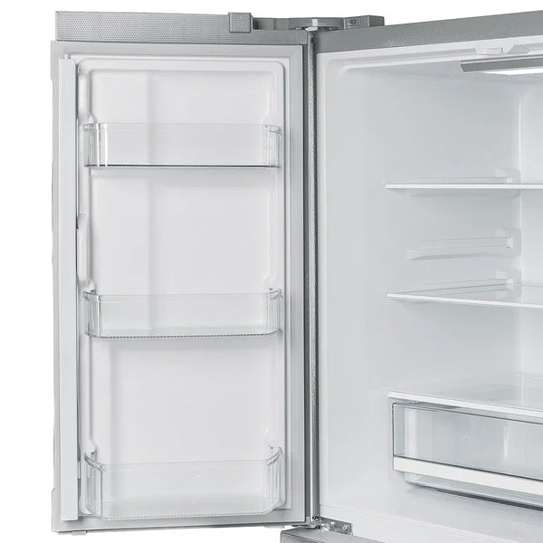 Forno Moena 36-Inch French Door 19.2 cu. ft Refrigerator with Modern Decorative Grill in Stainless Steel (FFRBI1820-40MG) FORNO
