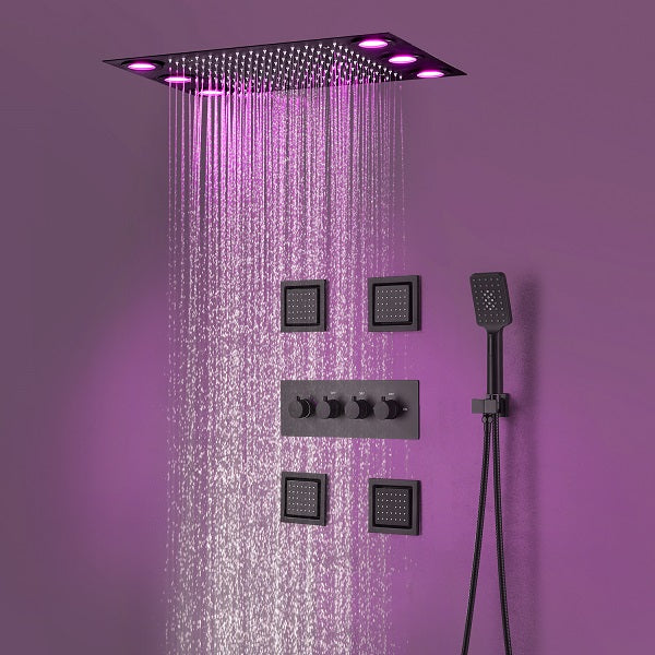 Cascada Showers 14"x20" LED Shower System with 4-Way Shower Mixer - Product Image 13