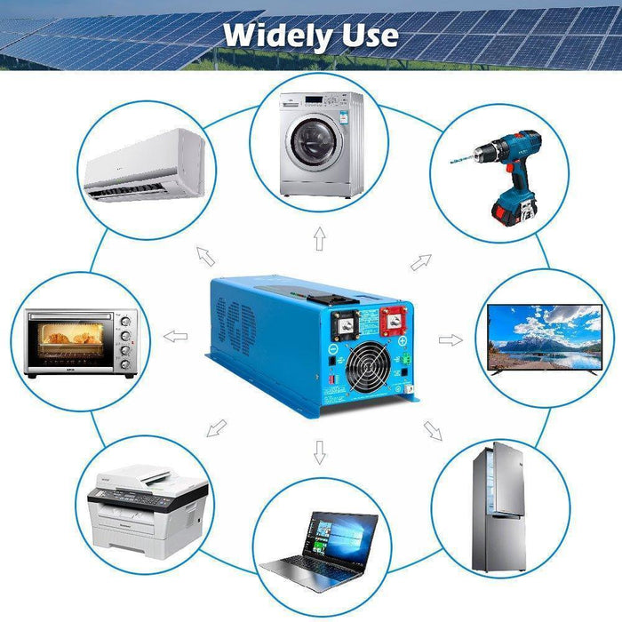 Green Vista Living Sungold Power 6000W DC 48V Split Phase Pure Sine Wave Inverter With Charger - Lifestyle View