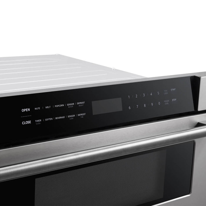 FORNO Capoliveri 30 Inch Stainless-Steel 1000 Watts Microwave Drawer 1.2 cu.ft. FORNO