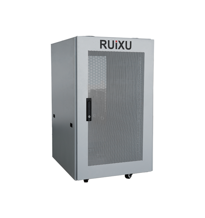 RUiXU 6-slot battery cabinet, shown for size comparison with the 10-slot model