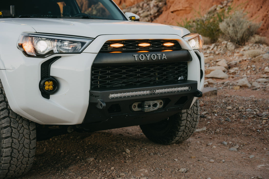 Rago Fabrication 2010-2024 Toyota 4Runner Center Mount Winch Front Bumper – installed on vehicle, image 2 of 19