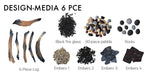 Sierra Flame Driftwood 6-piece designer media kit DESIGN-MEDIA-6PCE