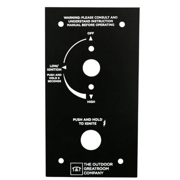 6.38" x 3.5" Control Panel for Crystal Fire Plus Gas Burners