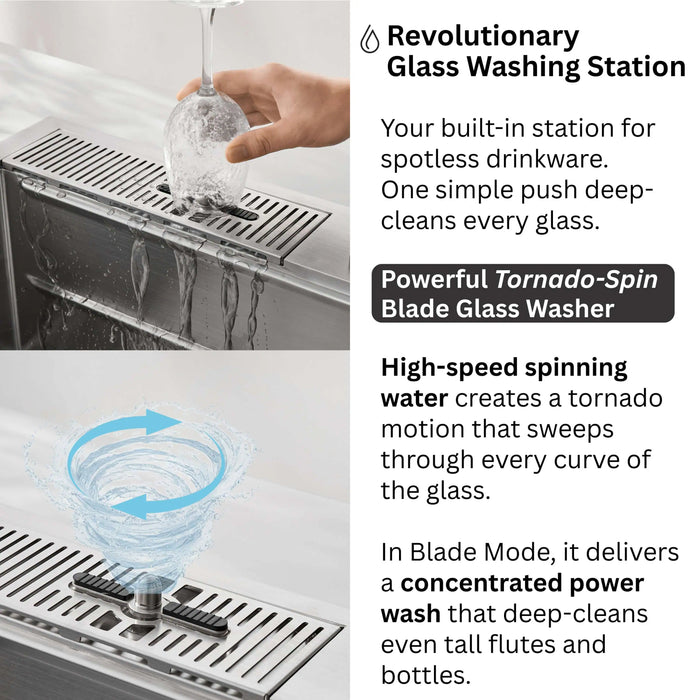 Forno Acqua 33-Inch Drop-In/Undermount MultiSINK Workstation Sink with Waterfall Faucet &... Kitchen Appliance - View 13