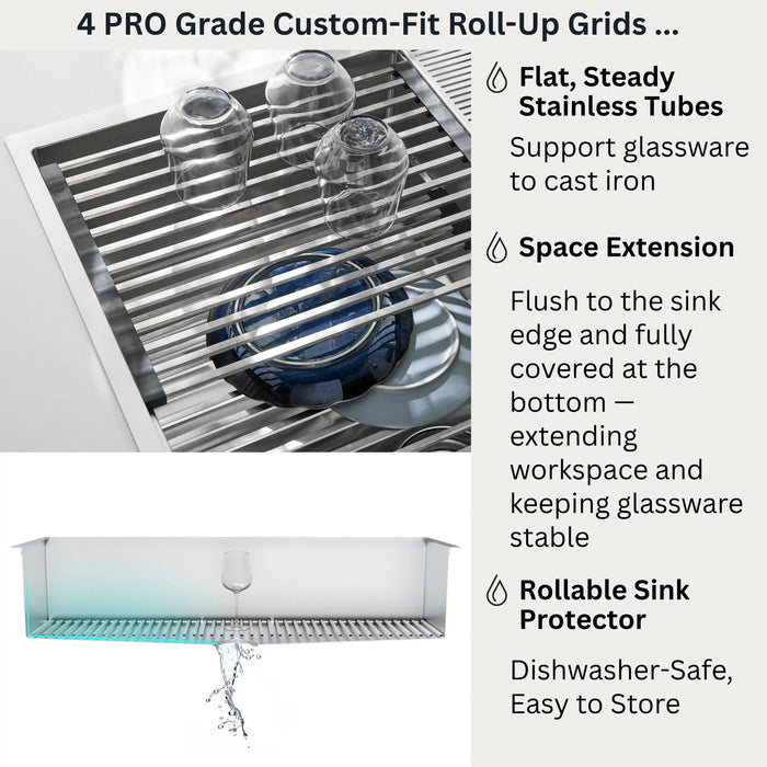 Forno Acqua 45-Inch Undermount 3-Level Workstation MultiSINK with Custom-Fit Accessories (JUXN70)