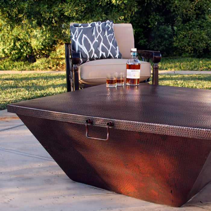 Moreno 60" W x 26" L Rectangle Copper Fire Pit Lid - MORENO-TOP-6026RCT by Starfire Designs Starfire Designs