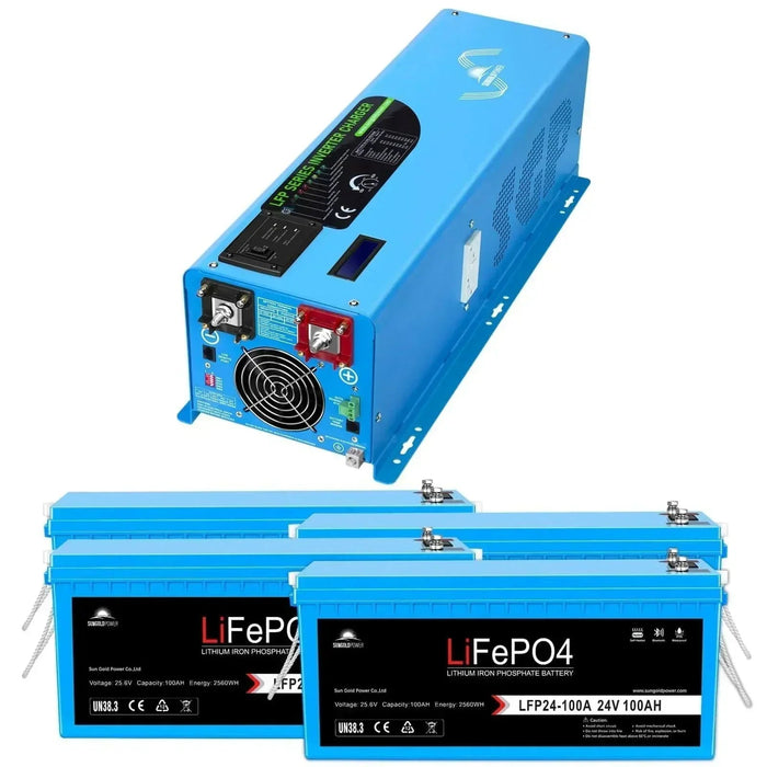 Green Vista Living Sungold Power 6000W DC 48V Split Phase Pure Sine Wave Inverter With Charger - Installation View