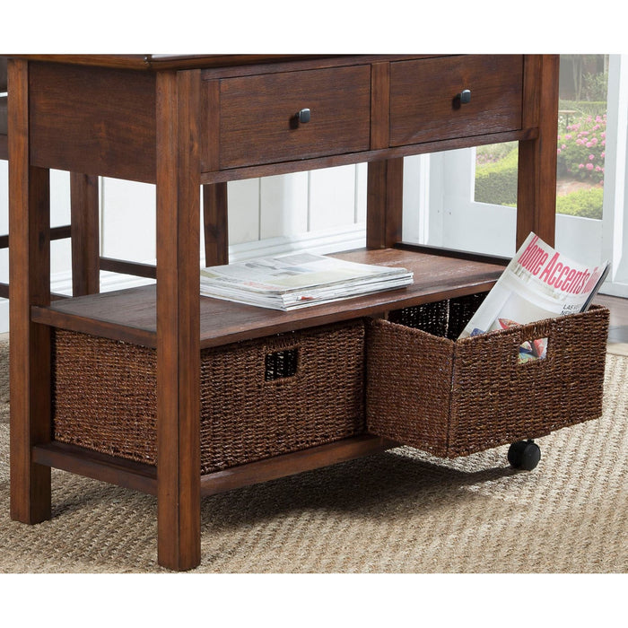 Alpine Furniture Caldwell Kitchen Cart, Antique Cappuccino