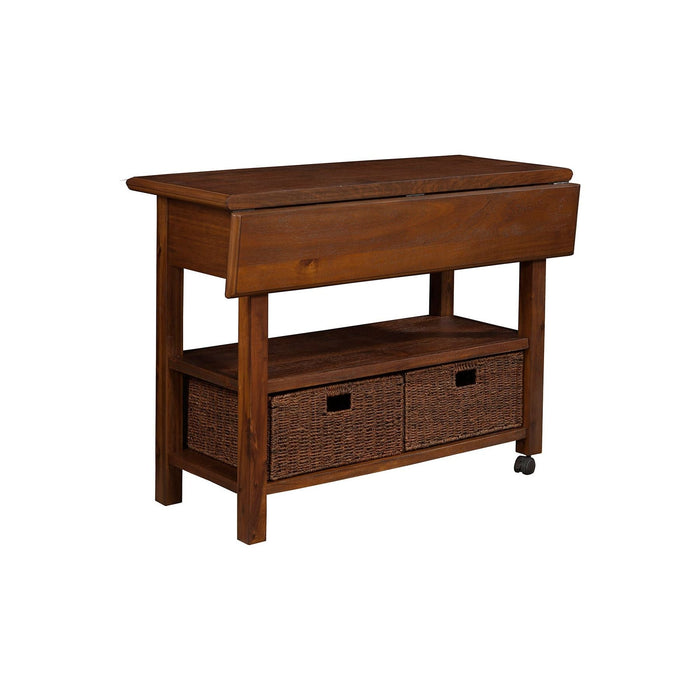 Alpine Furniture Caldwell Kitchen Cart, Antique Cappuccino