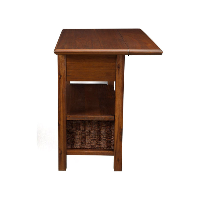 Alpine Furniture Caldwell Kitchen Cart, Antique Cappuccino