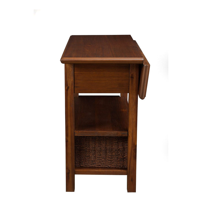 Alpine Furniture Caldwell Kitchen Cart, Antique Cappuccino