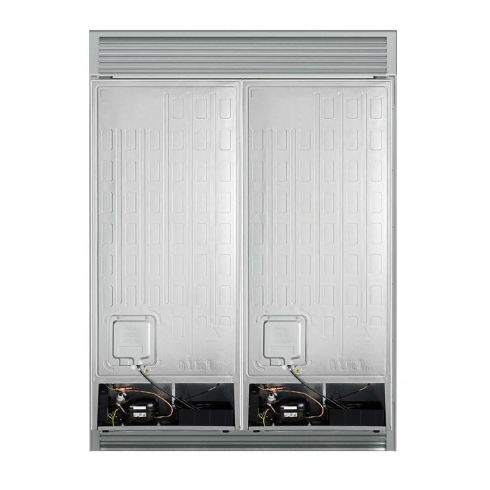 Forno Maderno 60-Inch 27.2 Cu. Ft. Built-In Convertible Refrigerator and Freezer in Stainless Steel with Modern Grille Trim (FFFFD1722-60SG)