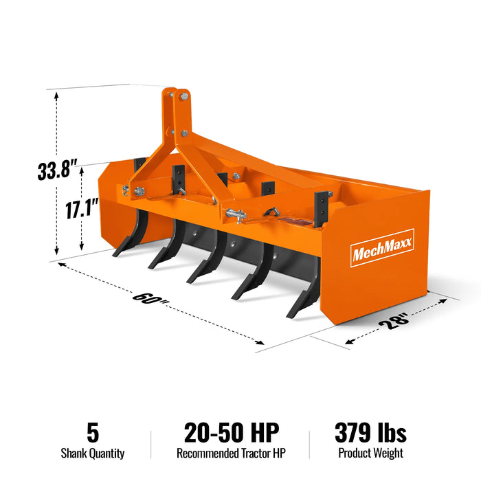 60" Box Blade angle view