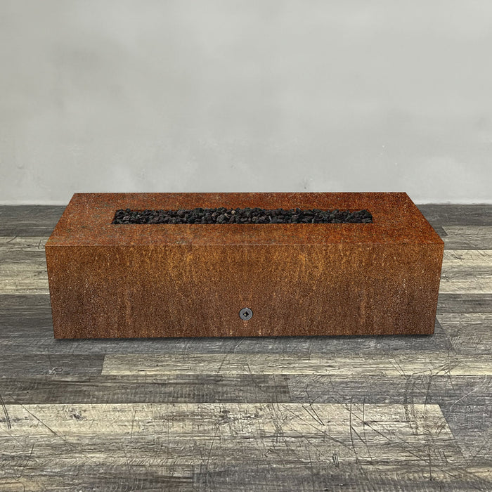 Starfire Designs Metal Gravity 60" x 24" Linear Corten Steel Gas Fire Pit Starfire Designs