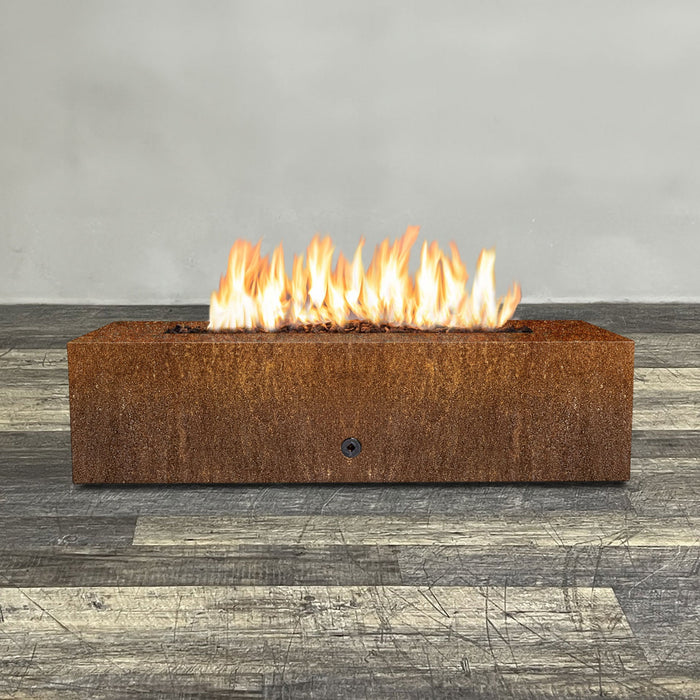 Starfire Designs Metal Gravity 60" x 24" Linear Corten Steel Gas Fire Pit Starfire Designs